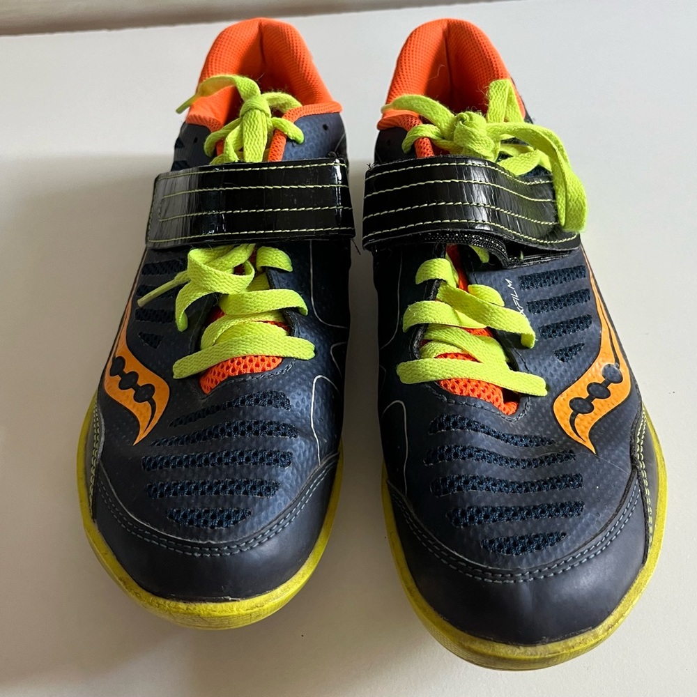 Saucony Flexfilm Unleash SD Men's 8.5 Blue/ Orange Track & Field Thrower - Picture 2 of 9